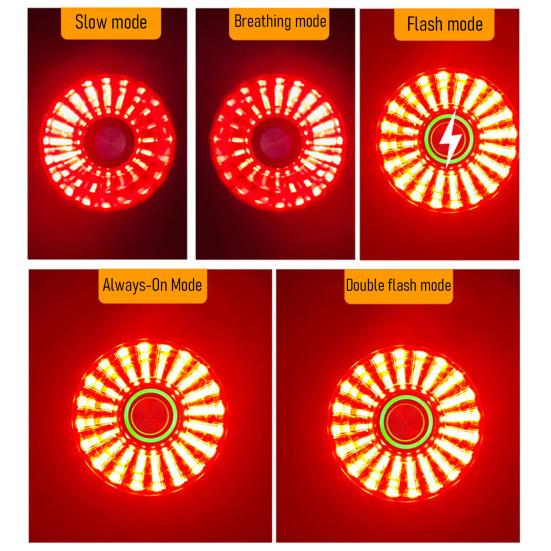 Велосипедный задний фонарь с датчиком тормоза, водонепроницаемый, с USB-зарядкой, для улицы, МТБ, шоссейного, горного велосипеда, предупреждающий задний фонарь для ночной езды