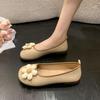 Женские туфли на плоской подошве, новые осенние туфли-лодочки для беременных на мягкой подошве, женские туфли-дудочки из мягкой кожи, женские туфли-яичный рулет