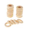 20Pcs DIY Jewelry Making Wooden Teething Ring for Crafts Decoration 25mm