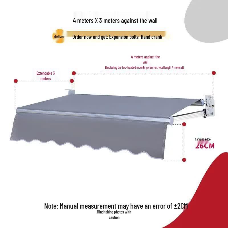 Foldable Retractable Outdoor Awning