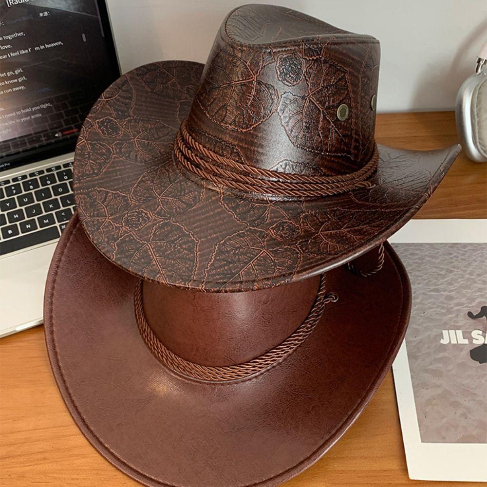 Широкополая ковбойская шляпа в западном стиле, этническая кепка с козырьком, крутая ковбойская джазовая шляпа для девочек