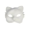 Venice Cat Mask - ARTEMIO White - 17x20 Cm - DIY Accessory for Carnival and Masquerade Ball
