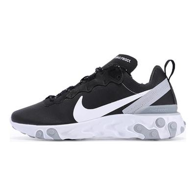 Кроссовки React Element 55 Черный Белый Серый Светоотражающие BV6668-011