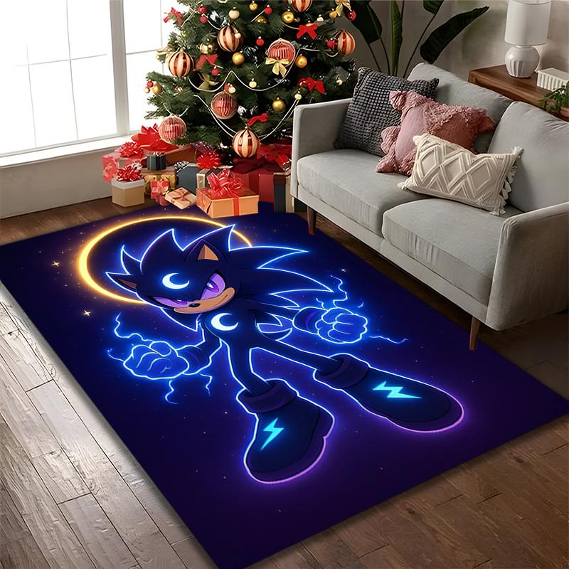 1pc SONIC Rug, Comfortable Printed Home Area Carpet, Cozy Office Chair Rug