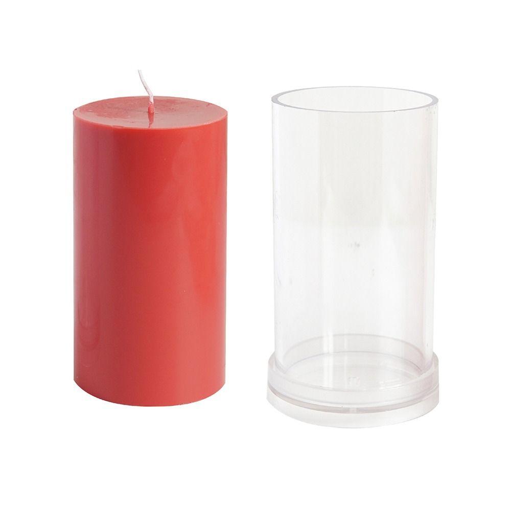 Supplies Party Clay Tools Clear Plastic Cylindrical Candle Mould Cake Decoration Church Soap Molds