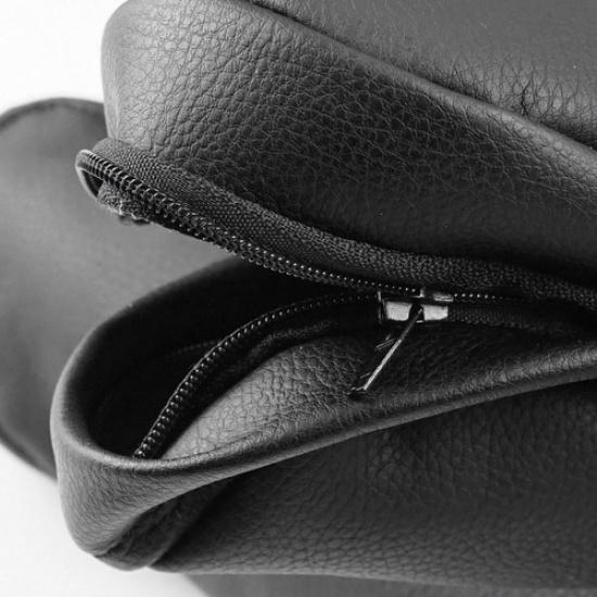2x Black PU Leather Seat Armrest Handle Cover Trim For Honda CRV 2007 2008 2009