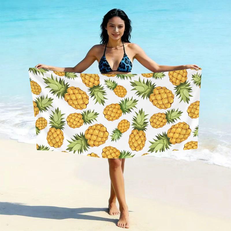 Ultrafine Microfiber Beach Towel Thick Quick Dry Bath Absorbent Swim Custom Print Design Adults Kids Pool Travel