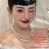 Жемчужное колье Meier Vintage в придворном стиле, двухслойное ~ высококачественная универсальная цепочка на шею в гонконгском стиле, чокер, ожерелье-воротник, цепочка на ключицу