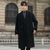Autumn and Winter Coat Men's Medium and Long Autumn and Winter New Thickened Wool Woolen Korean Version of High-end Sense