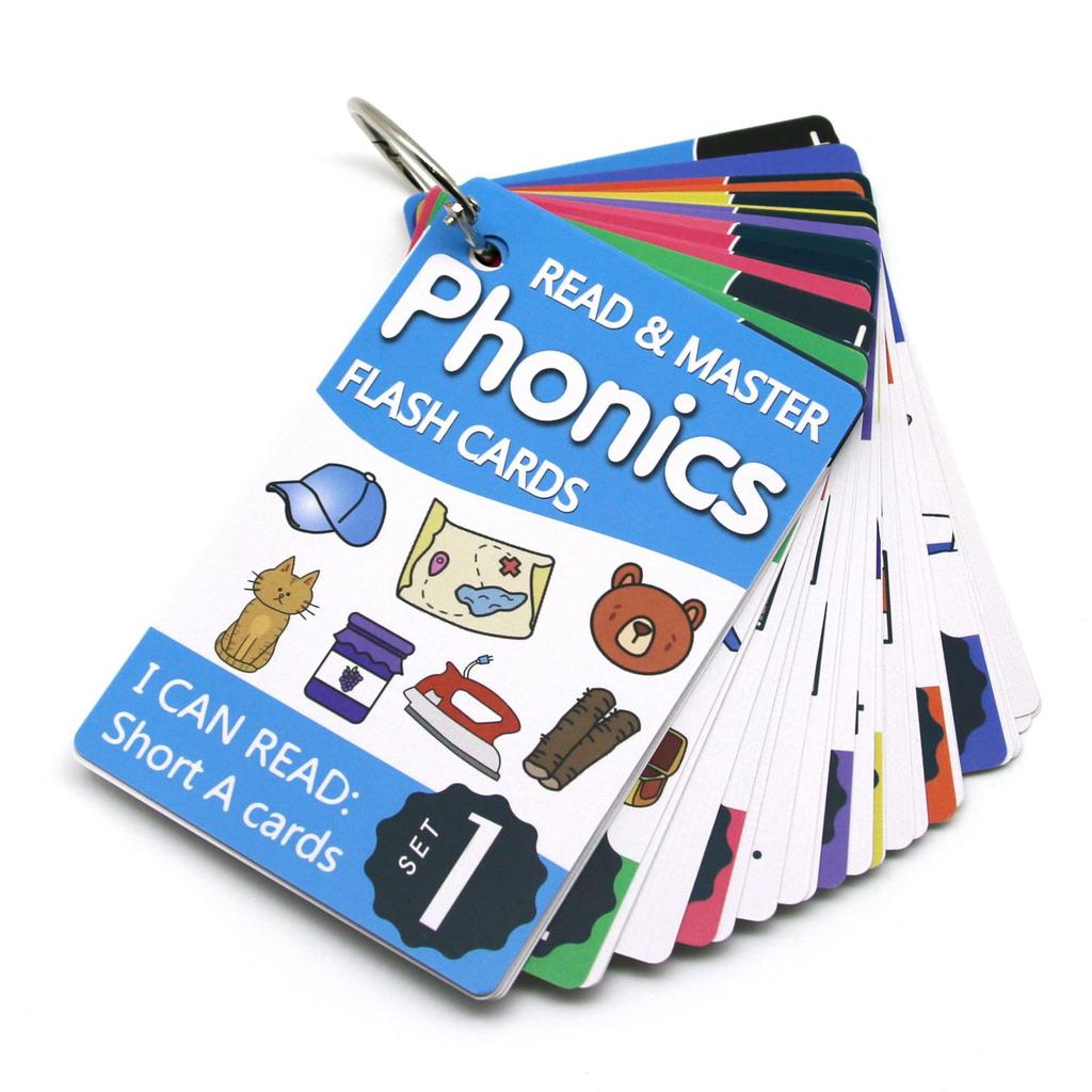 Образовательные английские карточки ФЛЕШКАРТЫ Phonics READ and MASTER для детей (4-6 лет)-Бумажный материал Сделано в Китае Модель PH67