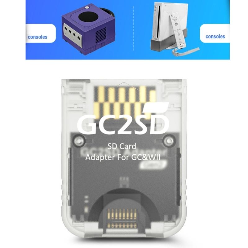 Прозрачный кардридер TF для GC2SD Gen2 Адаптер TF-карты Адаптер игровой карты памяти Улучшает игровой опыт