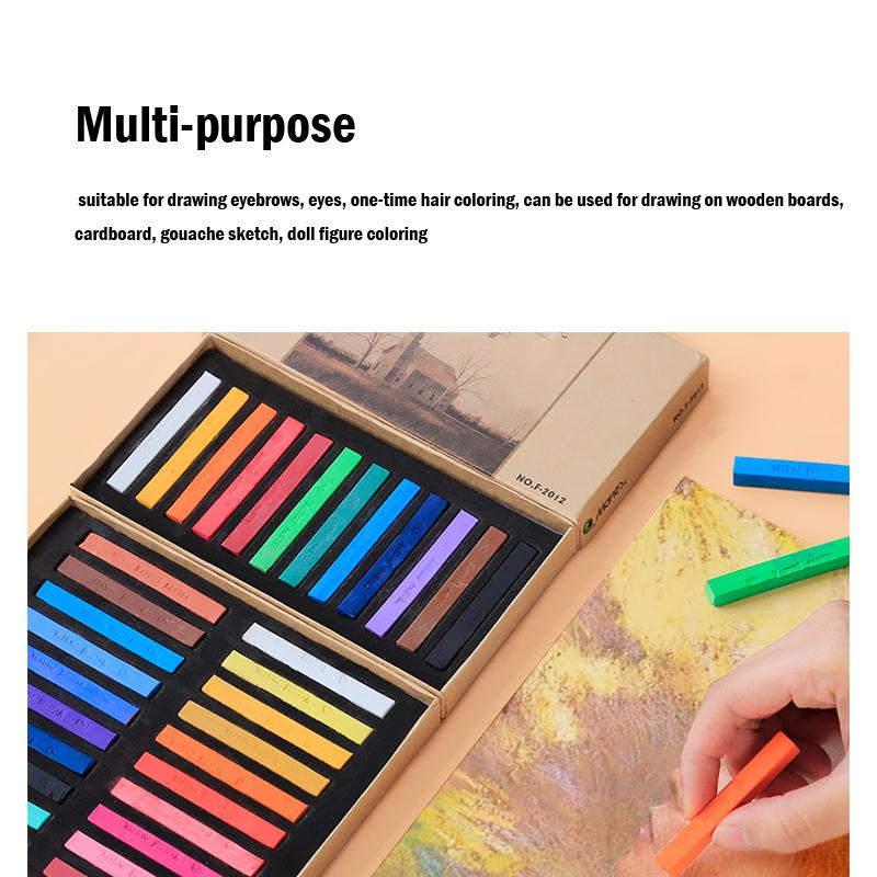 Masters Pastel Color Пастель 12 цветов 24 цвета 48 цветов Ослепительная пастель Одноразовая краска для волос Палка Пастельная кисть