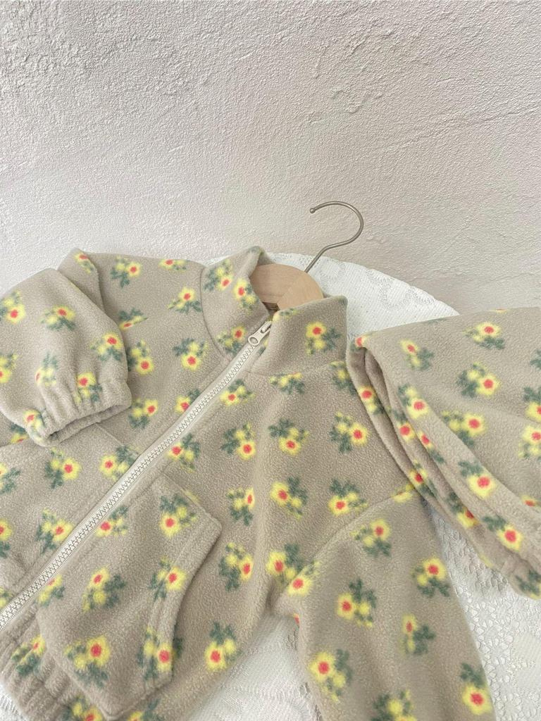 Children's Spring/Autumn Double-Sided Fleece Jacket with Zipper