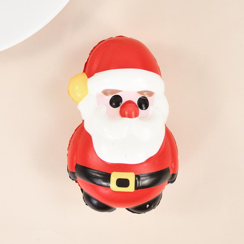 4pcs Christmas Anti-Stress Relief Toy Santa Claus Xmas Tree Squeeze Bounce Toy Kids New Year Gift Christmas Party Decor