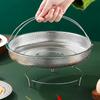 Stainless Steel Draining Basket Multifunctional All-In-One Pan Steamer Basket With Handle Easy Use Food Steamer Kitchen Tools