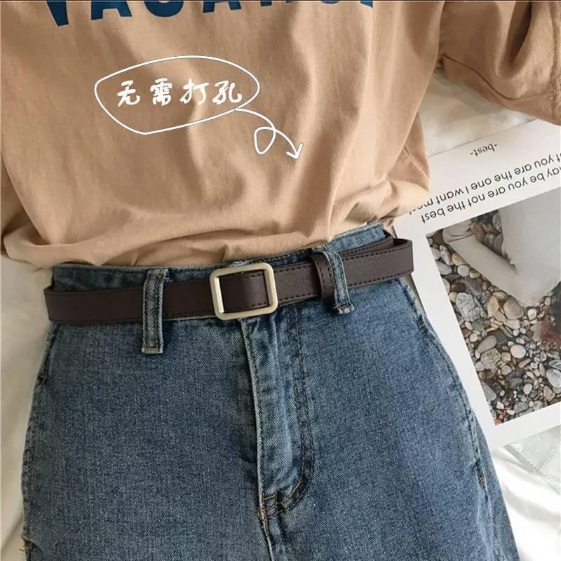 Универсальный шикарный пояс из ПУ с уникальным дизайном пряжки, идеально подходящий для современных любителей моды