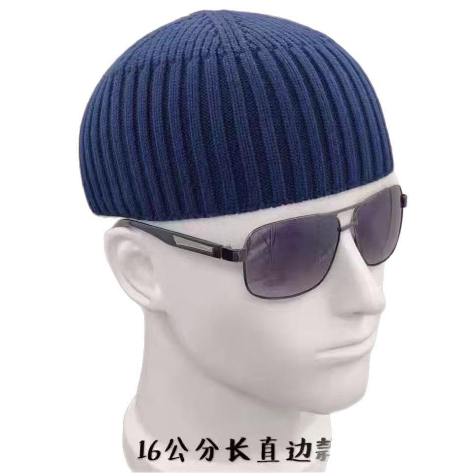 Шляпа-дыня Европейский и американский стиль вязаная шапка мужская осенне-зимняя однотонная шапка-пуловер женская теплая шерстяная шапка шапка для холода ветрозащитная универсальная