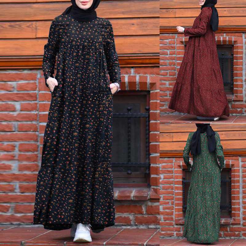 2025 Women's Middle Eastern Floral Vintage Cotton Linen Dress
