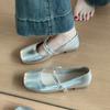 Fashion Versatile Casual Pearl Word with Flat Mary Jane Shoes Women's Summer Classic Outer Shoes