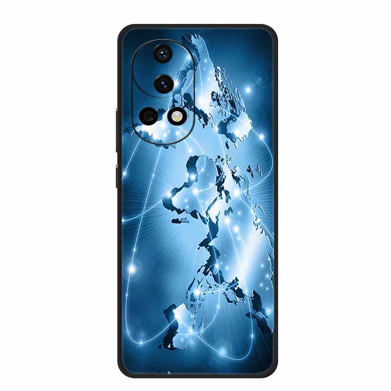 Чехол для телефона Huawei Nova 13 12 5G Nova13 Coque Цветы Черный Силикон Мягкий ТПУ Задняя крышка Для Huawei Nova 12 Pro Ultra Чехол