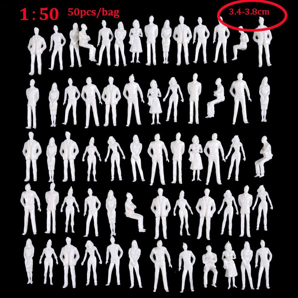 50/100pcs 1:200/1:100/1:150/1:75/1:50/1:30/1:25 Scale Passengers Train Scenery Colorful People