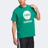 Adidas Neo T Shirts Men's Green Crew Neck Moderate Straight Fit HM9562