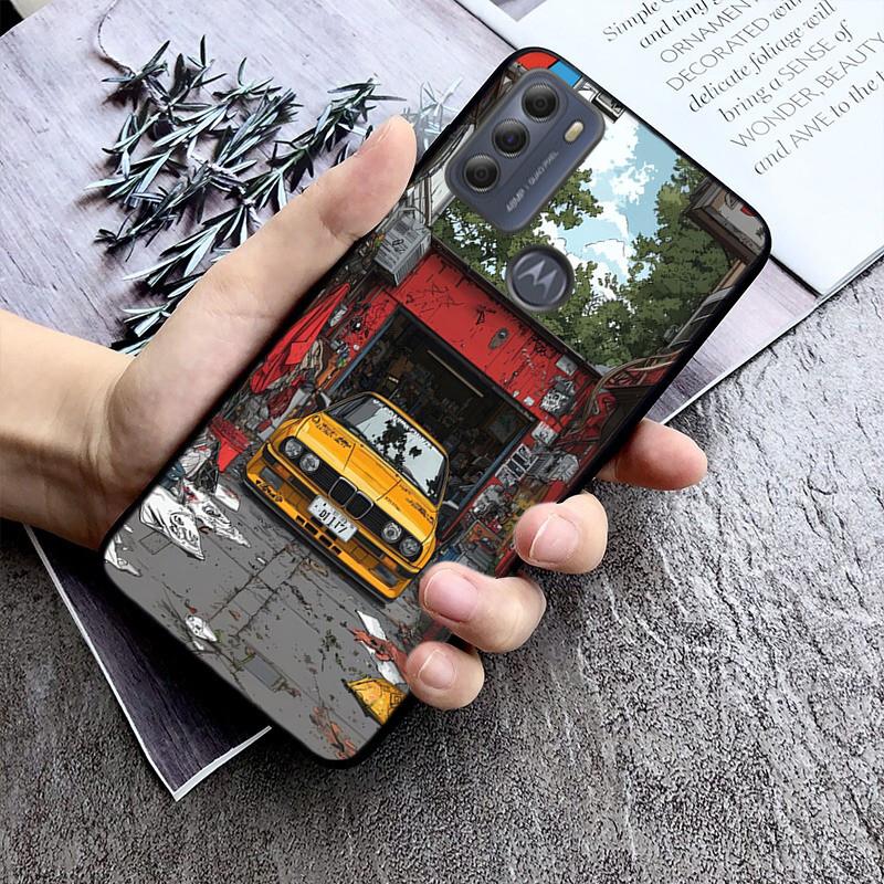 Чехол для телефона для Moto G85 G55 G05 G14 G75 G31 G50 G10 G20 G30 G60 G13 G32 G84 G54 G53 G72 G24 Power Япония Автомобиль Аниме