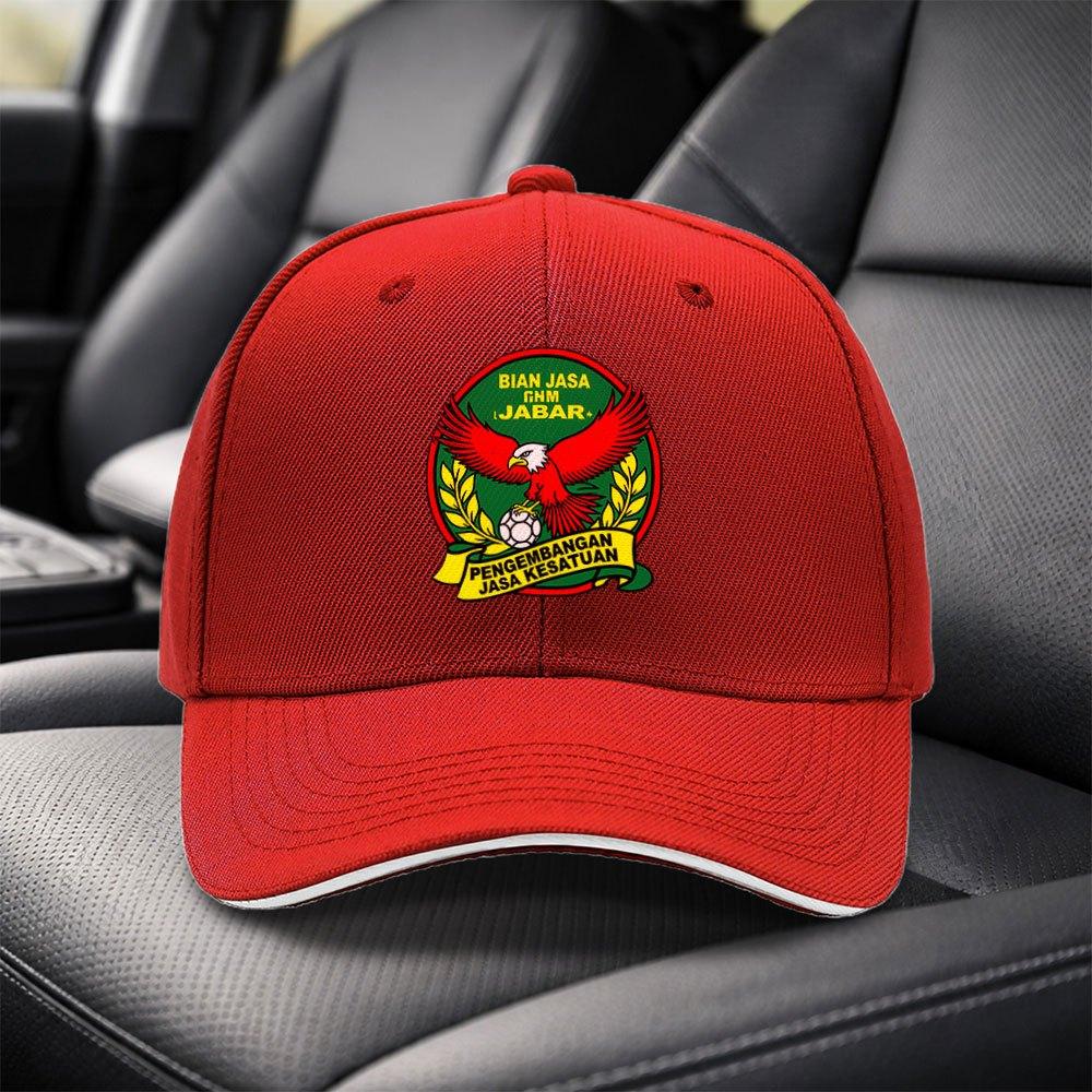 Indonesian JABAR Eagle Baseball Cap Black Adjustable Duckbill Hat Unisex Outdoor Sports Cap