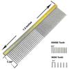 Professional Groomer Use Dog Comb For Shedding Tangles,Knots,Mats.Greyhound Comb With Long Wide Metal Tooth.Dog Grooming Comb For Long Hair DogsGold-G