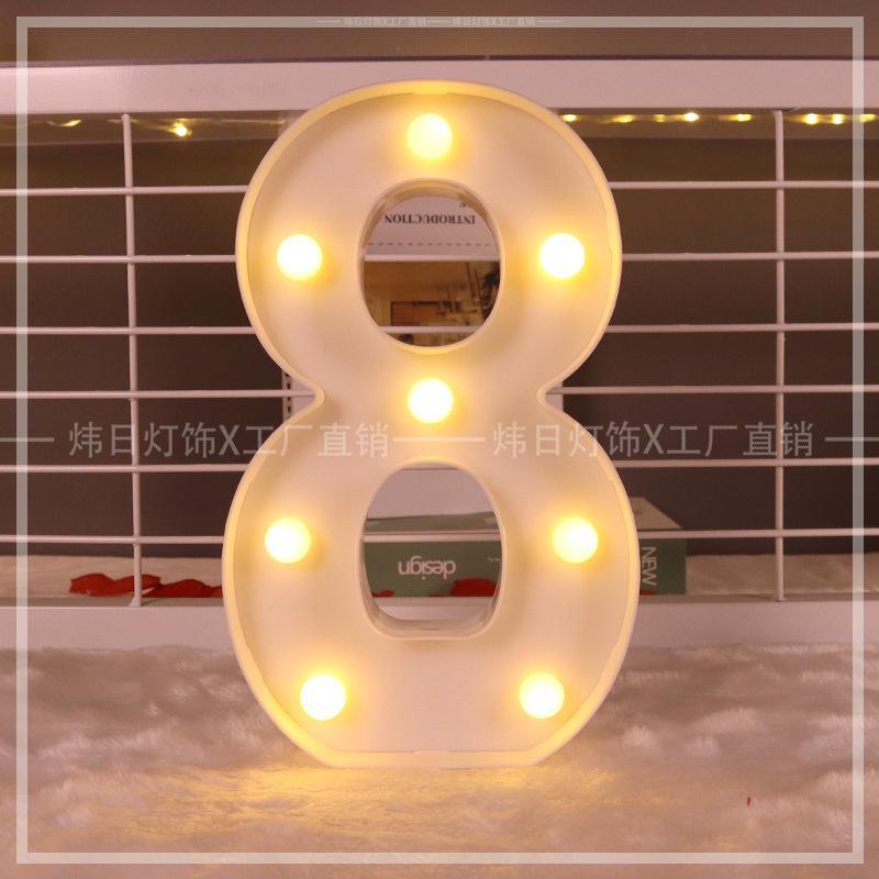 16 см буквы со светодиодным теплым светом алфавит буквы цифры ночник для дома рождественские буквы день рождения принадлежности украшения