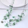 Yousheng 1 Set Women Necklace Earrings Set Multi-layered Necklace Stone Decor Bohemian Style Neck Ear Jewelry Hanging Earrings Necklace Set