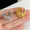 Милые Звездные Открытые Кольца Вечности для Обещаний Женские Мужские Нержавеющая Сталь Регулируемое Кольцо на Фалангу Пальца Statement Ring
