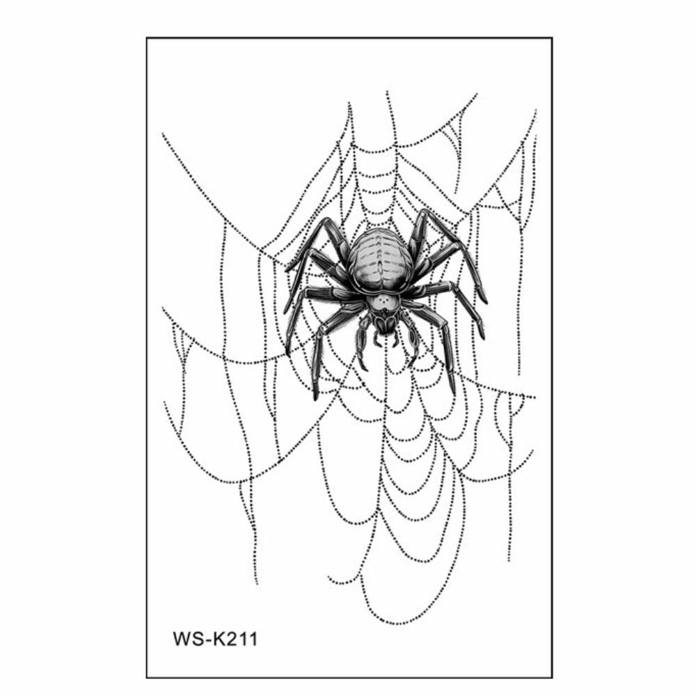 Waterproof Spider Tattoo Realistic Halloween Face Tattoo Body Art Body Tattoo Stickers Face Makeup