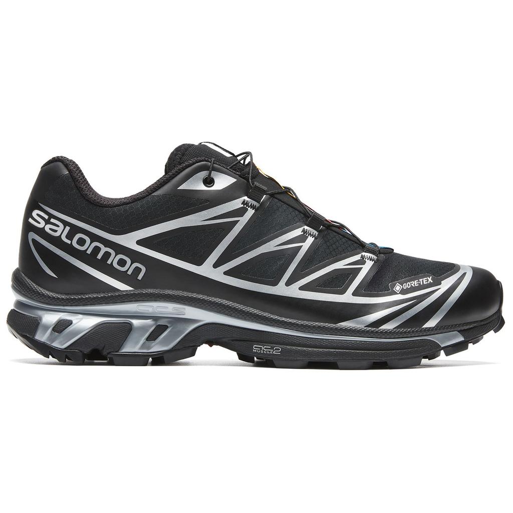 SALOMON Xt-6 Gtx Minimalist Comfortable Shock Absorbing Slip Resistant Low Top Outdoor Functional Shoes Unisex Shoes Black Silver Gray 474506