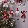 Рождественский ornament Снеговик: Красный шарф меховой кулон кукла