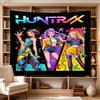 Huntrx Cyberpunk Fashion Clear Pattern Tapestry, Wall Decor for Apartment, Studio and Photoshoot Backdrop,Perfect Gift