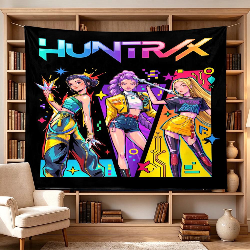 Huntrx Cyberpunk Fashion Clear Pattern Tapestry, Wall Decor for Apartment, Studio and Photoshoot Backdrop,Perfect Gift