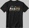 Mickey Merry Christmas Disney Santa, Short Sleeve White-Black Men's / Women's T-Shirt C206