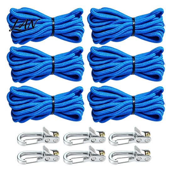 Portable Rope Roller 4/8/12Pcs Tensioner with Cord, Heavy Duty Tie Down Roller, Stainless Steel Buckle Metal Tightening Tool for Camping, Tarps,