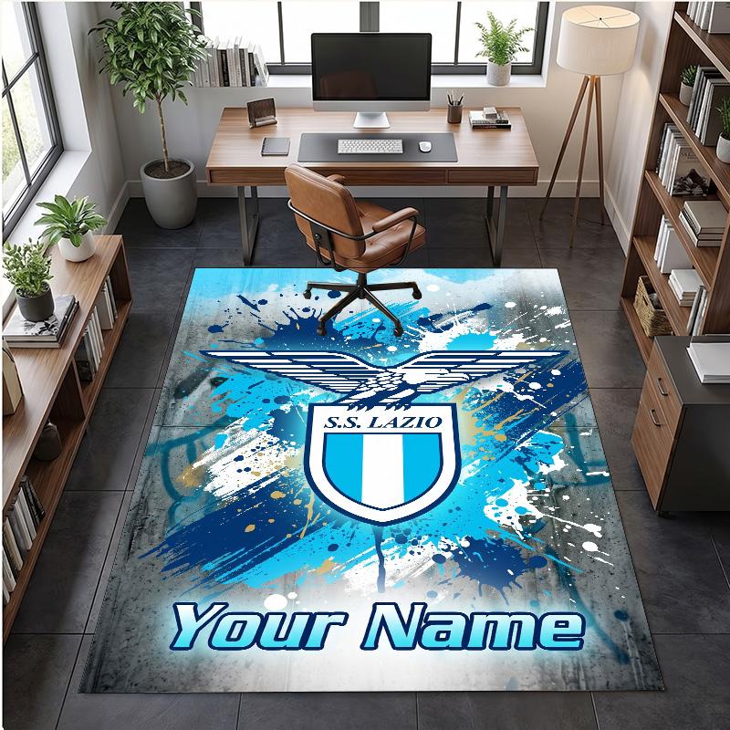 Crystal Velvet Rug Lazio FC Print Custom Name Text Floor Mat Home Decor