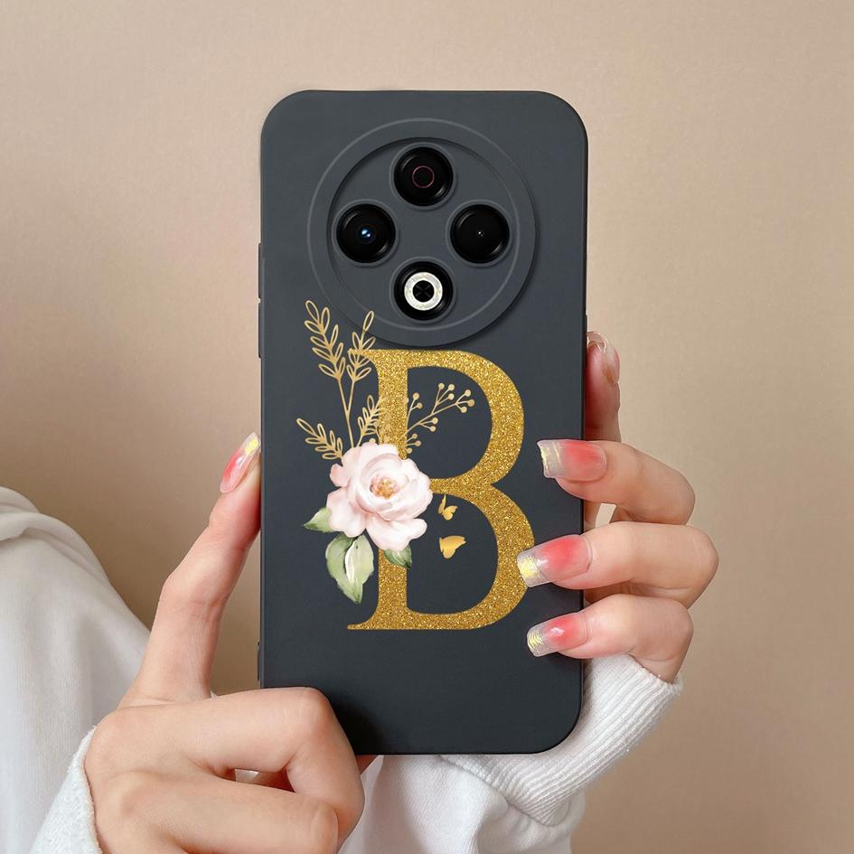 Чехол для Tecno Spark GO 1 2025 Sprak 30 20 Pro 30C Pop 9 Camon 30S Pro 4G 5G популярные цветы AZ буквы мягкий силиконовый противоскользящий чехол для телефона Tecno