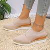 Fashion Fashion Pointed Toe Wedges Shoes for Women 2024 Spring Autumn Comfort Slip On Sneakers Woman Lightweight Non Slip Casual Shoes