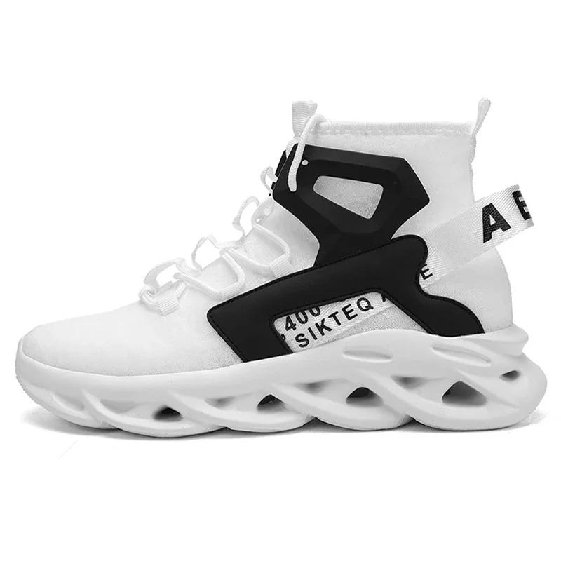 Yrzl Men'S Sneakers High Top Shoe Man Breathable Non Slip Comfortable Mesh Shoes For Men Non Slip Casual Running Shoes