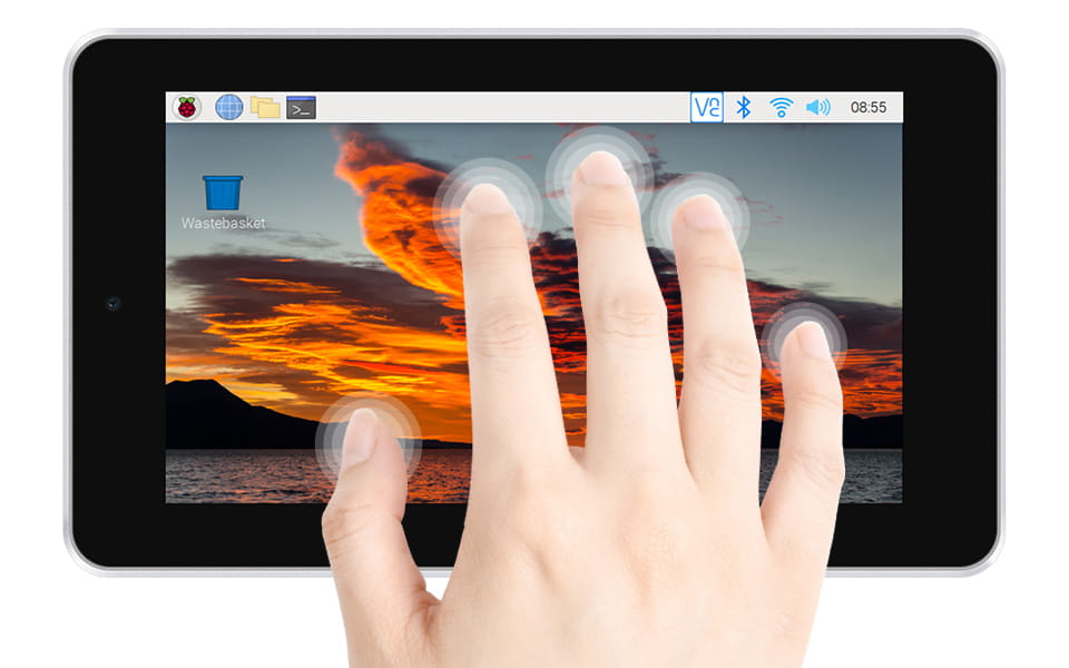 Сенсорный дисплей, 7 дюймов, разрешение 800×480