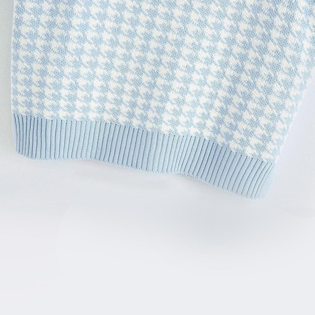 Women's Casual V-Neck Pullover Shirt Collision Color Sleeveless Sweater Vest