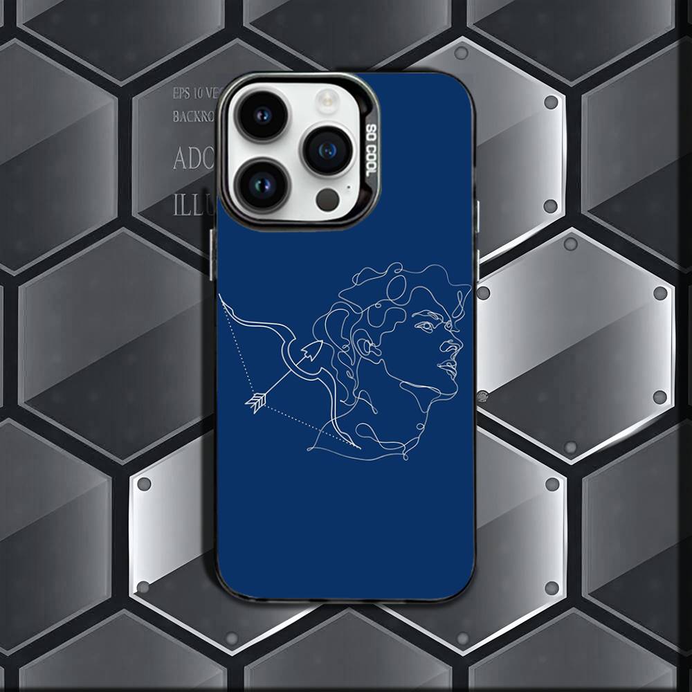 Чехол для телефона 'Песни Ахилла' для iPhone 17, 16e, 16, Pro Max, 15, 14, Plus, 13, 12, Mini, 11, Pro Матовый Цветной Серебристый Роскошный Чехол