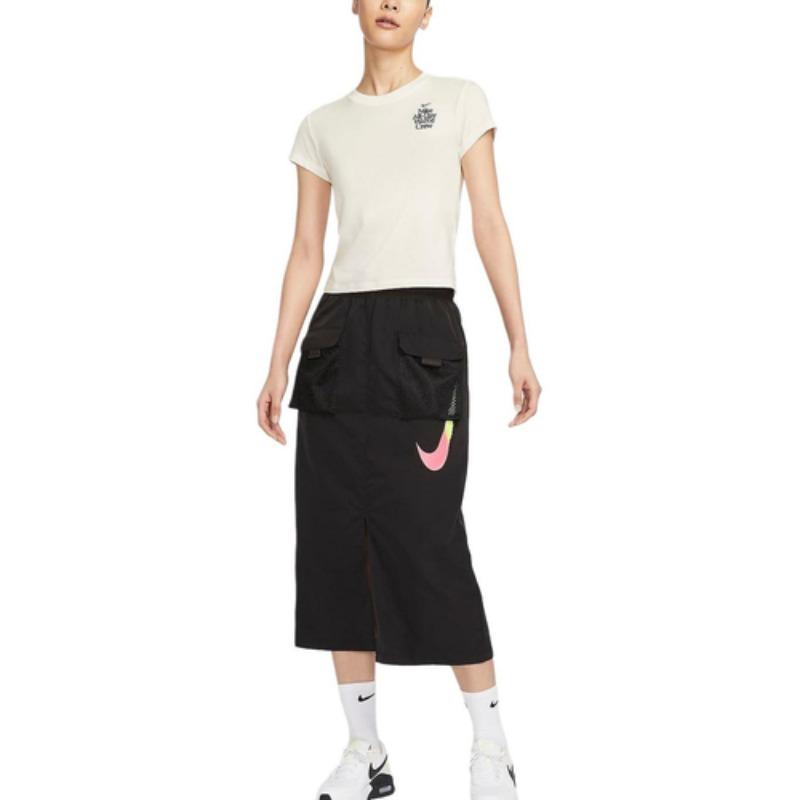Nike Спортивная женская футболка с коротким рукавом 'Sail White' со клубникой HQ1196-133