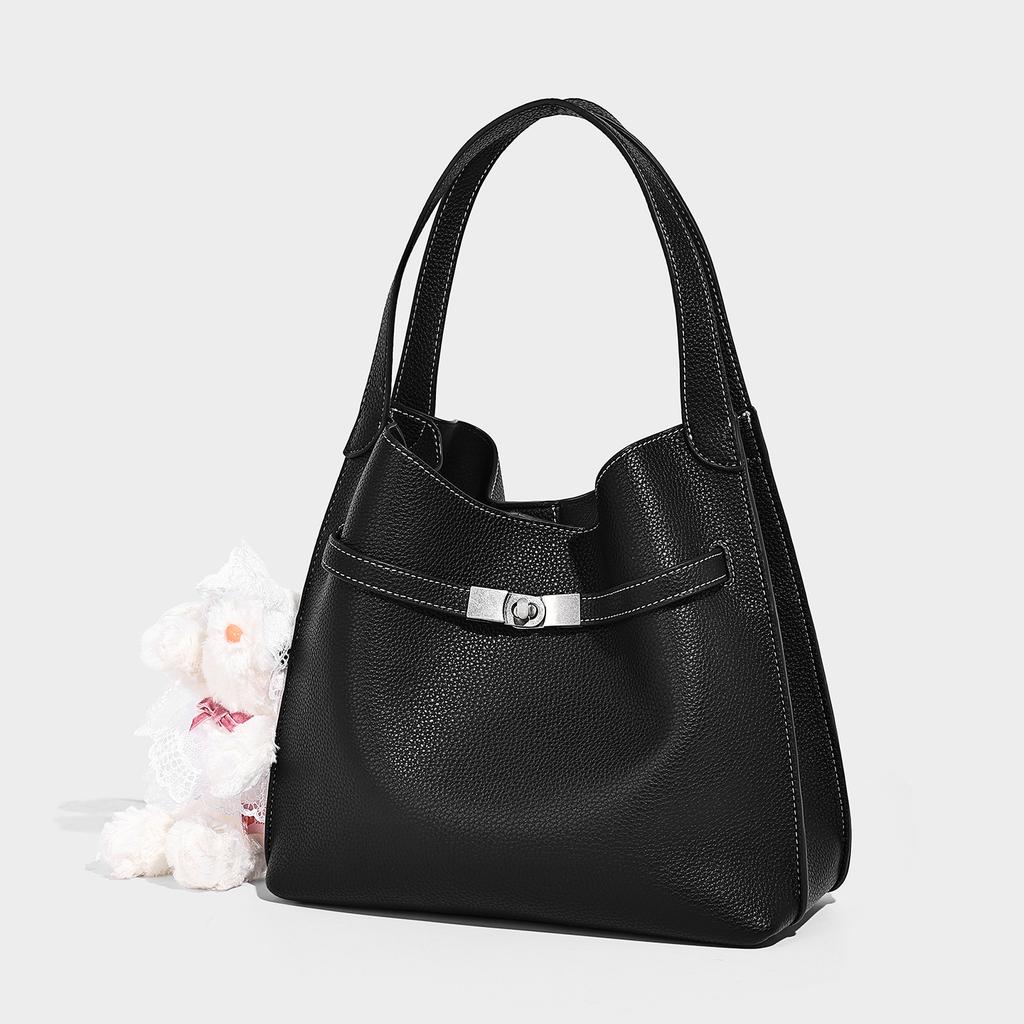 Tote Bag with High-end Feel, Casual and Lazy Style, Buckle Underarm Bag, Shoulder Bag, Crossbody Bag, Vegetable Basket