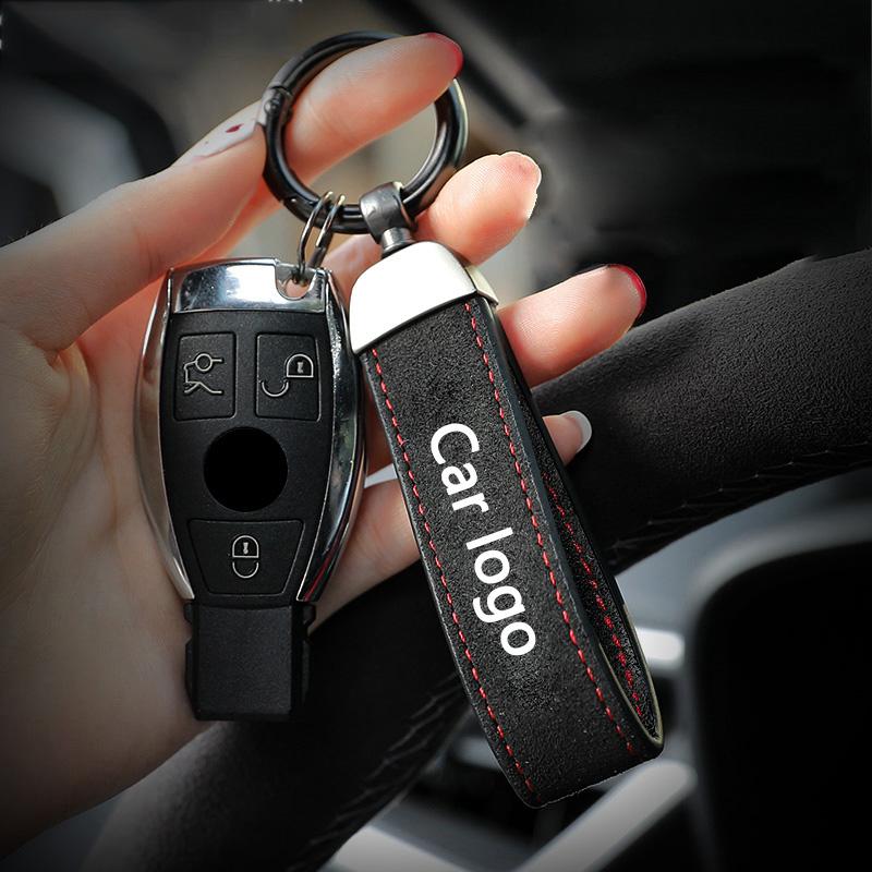 2026 Hot Car Sticker Suede Car Keychain Leather Pendant Key Ring Chain Hanging Gift For Kia Sportage Ceed Xceed Sports K5 Seltos