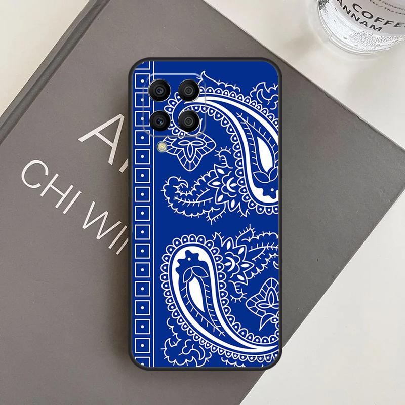 Blue Bandana Case For Samsung Galaxy M20 M32 M52 M56 M06 M16 M36 M54 M34 M14 M35 M55 M15 M11 M31 M13 M53